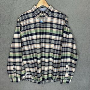 Brooks Brothers Shirt Mens XL Checked Plaid Red Fleece Button‎ Down Preppy